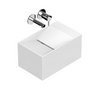 Aquatica Split A Left Stone Wall Mounted Washbasin